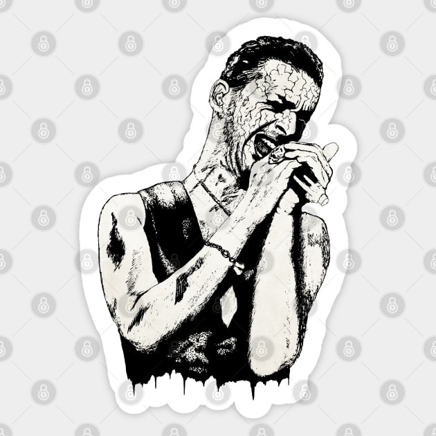 Dave Gahan Portrait Art Sticker by surmind